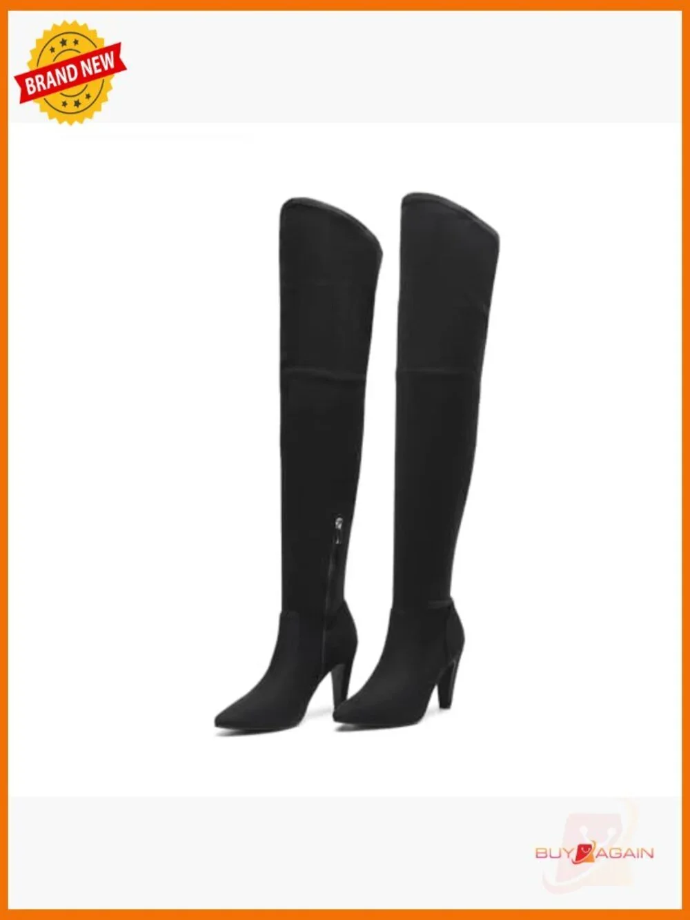 Women's Thigh High Boots Over The Knee Heels Pointed Toe Stiletto
